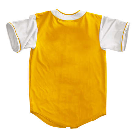 Add your amazing designs or to this Back View Popular Baseball Jersey Mockup In Gold Fusion Color, and everything will be done.の写真素材