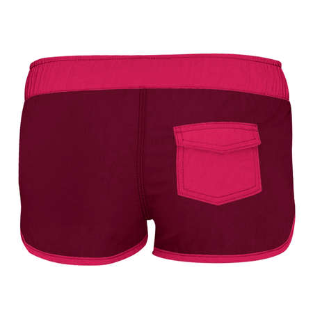 Get stylish pictures with this Back View Simple Women Shorts Mockup In Cherries Jubilee Color, your client never lost.の写真素材
