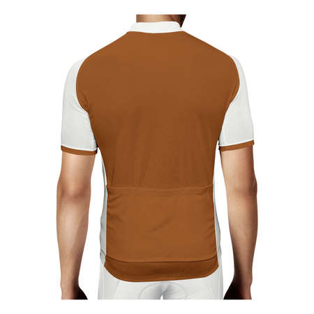 With this Back View Stylish Man Jersey In Leather Brown Color, you can promote your more beautiful and valuable.の写真素材