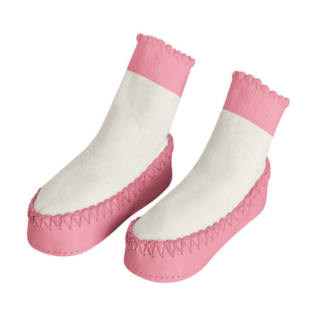 Use this blank Side View Sweet Baby Non Slip Socks Mockup In Sugar White Color to make your design becomes more luxurious.の写真素材