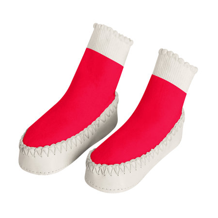 Use this blank Side View Sweet Baby Non Slip Socks Mockup In Red Lollipop Color to make your design becomes more luxurious.の写真素材