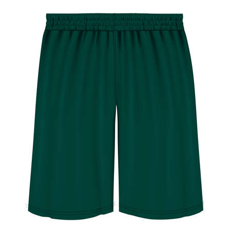 Add your graphics as much as you want, to this Front View Classical  Basketball Shorts Mockup In Alpine Green Color. You can use it super easily.の写真素材