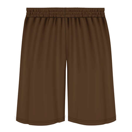 Add your graphics as much as you want, to this Front View Classical  Basketball Shorts Mockup In Sepia Brown Color. You can use it super easily.の写真素材