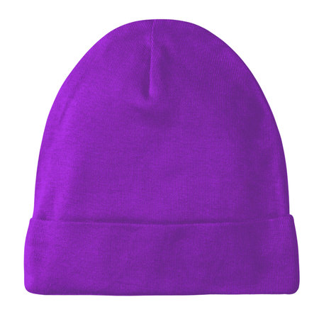 There is no need to be an expert if you use this Realistic Cotton Beanie Mockup In Ultra Violet Color.の写真素材