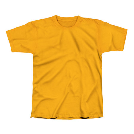 You do not need to be an expert to use this Awesome T shirt Mockup In Gold Fusion Color.の写真素材
