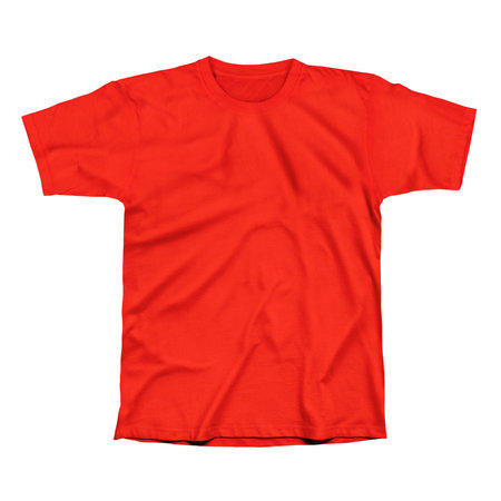 You do not need to be an expert to use this Awesome T shirt Mockup In Fusion Red Color.の写真素材