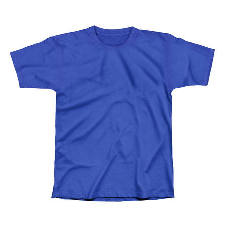 You do not need to be an expert to use this Awesome T shirt Mockup In Dazzling Blue Color.の写真素材