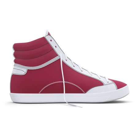 Get fashionable photos and never lost your beloved customer, with this Excellent Sneakers Shoes Mockup In Red Bud Color.の写真素材