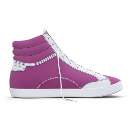 Get fashionable photos and never lost your beloved customer, with this Excellent Sneakers Shoes Mockup In Radiant Orchid Color.の写真素材