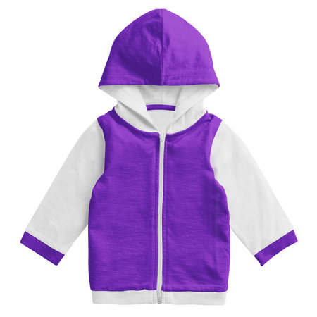 By using this Wonderful Baby Hoodie Mockup In Ultra Violet Color, show off your design style like a pro,の写真素材