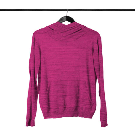 A professional Sweet Womens Hoodie Mockup In Rose Violet Color to show your brand or Designs.の写真素材
