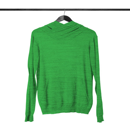 A professional Sweet Womens Hoodie Mockup In Classic Green Color to show your brand or Designs.の写真素材