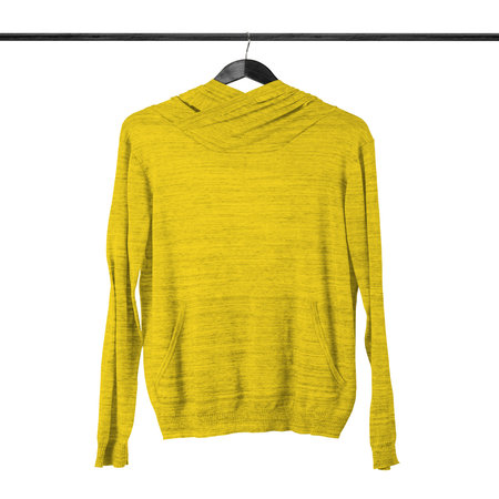A professional Sweet Womens Hoodie Mockup In Empire Yellow Color to show your brand or Designs.の写真素材