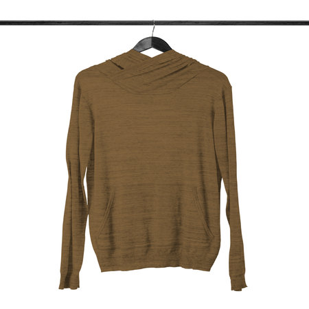 A professional Sweet Womens Hoodie Mockup In Bronze Brown Color to show your brand or Designs.の写真素材