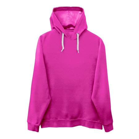 A modern Front View Wonderful Hoodie Mockup In Shell Pink Color template, to form your work more faster.の写真素材