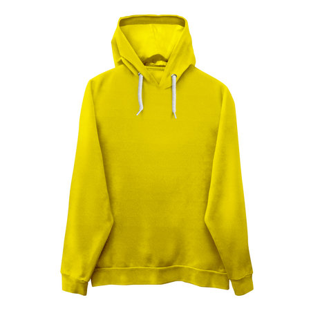 A modern Front View Wonderful Hoodie Mockup In Blazing Yellow Color template, to form your work more faster.の写真素材