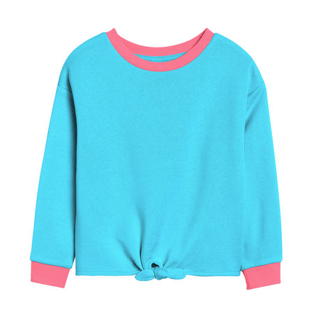 This Sweet Baby Blouse Mockup In Tanager Turquoise Color, will give a perfect scene to make your designs products more life.の写真素材