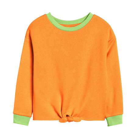 This Sweet Baby Blouse Mockup In Iceland Poppy Color, will give a perfect scene to make your designs products more life.の写真素材