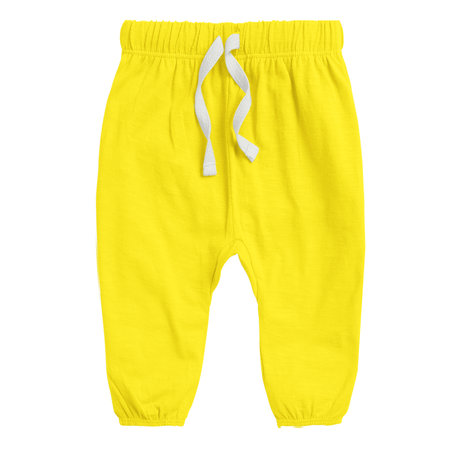 Instantly create beautiful images for your designs, with this Cute Baby Trousers Mockup In Blazing Yellow Color.の写真素材