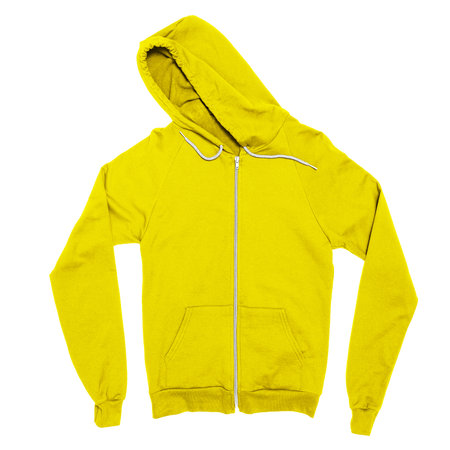 Put your design or graphics on top of this Impressive Zip Up Sweatshirt Mockup In Blazing Yellow Color, and you are ready to list them in your store.の写真素材