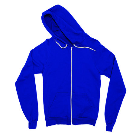 Put your design or graphics on top of this Impressive Zip Up Sweatshirt Mockup In Dazzling Blue Color, and you are ready to list them in your store.の写真素材
