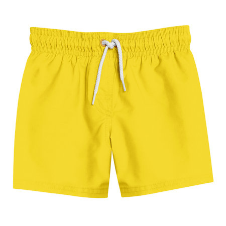 Give a boost to your designing activity by using this Sweet Baby Swimming Shorts Mockup In Empire Yellow Color.の写真素材