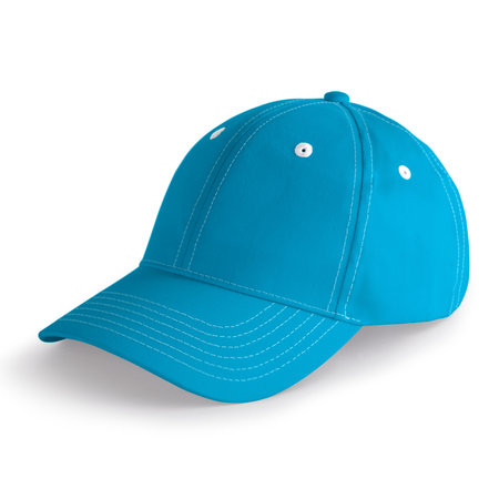 With simple multiple clicks, you may visualize your designs on this Side Perspective View Stylish Sport Hat Mockup In Blue Atoll Color.の写真素材