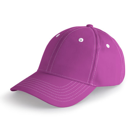 With simple multiple clicks, you may visualize your designs on this Side Perspective View Stylish Sport Hat Mockup In Radiant Orchid Color.の写真素材