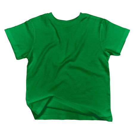 This Front View Impressive Toddler T Shirt Mockup In Green Bee Color, can help you make an amazing design.の写真素材