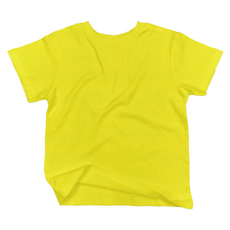 This Front View Impressive Toddler T Shirt Mockup In Blazing Yellow Color, can help you make an amazing design.の写真素材