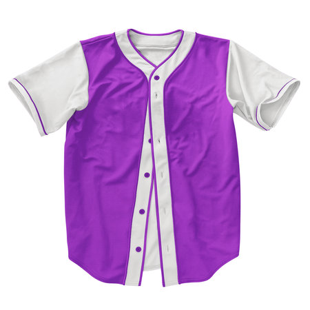 A modern Front View Popular Baseball Jersey Mockup In Ultra Violet Color template, to help your designing work more quickly.の写真素材