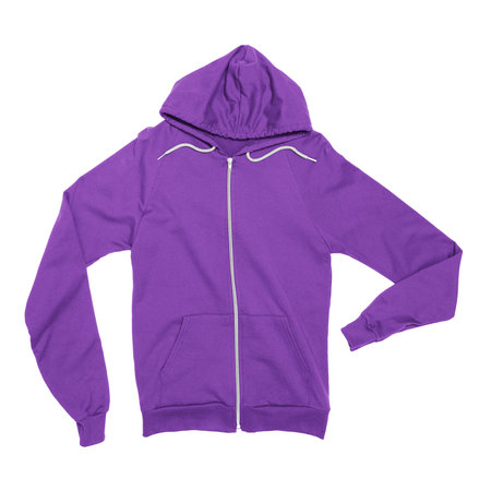 Instantly create beautiful images for your designs, with this Front View Stylish Zip Up Sweatshirt Mockup In Ultra Violet Color.の写真素材