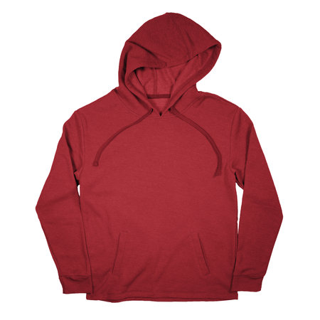 You do not need to be a professional if you use this Front View Stylish Pullover Hoodie Mockup In Savvy Red Color, in your designing workの写真素材