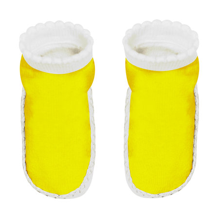 This high resolution Front View Sweet Baby Non Slip Socks Mockup In Empire Yellow Color will make your designing work as photo realistic result in mere minutes.の写真素材