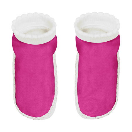 This high resolution Front View Sweet Baby Non Slip Socks Mockup In Rose Violet Color will make your designing work as photo realistic result in mere minutes.の写真素材