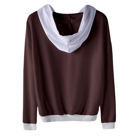 Get this Back View Excellent Sweater Mockup In Tiramisu Brown Color to complete your design process.の写真素材