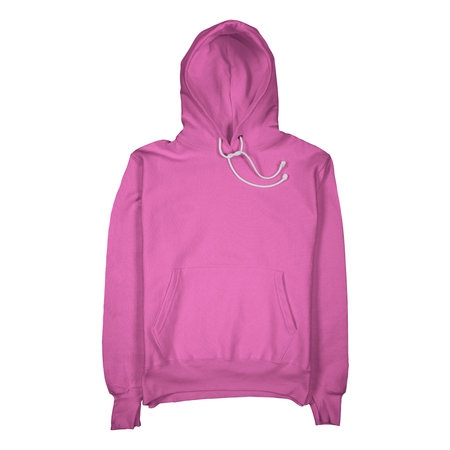 A clean Front View Awesome Hoodie Mockup In Shell Pink Color, to help you present your designs beautifully.の写真素材
