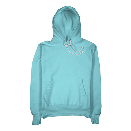 A clean Front View Awesome Hoodie Mockup In Angel Blue Color, to help you present your designs beautifully.の写真素材
