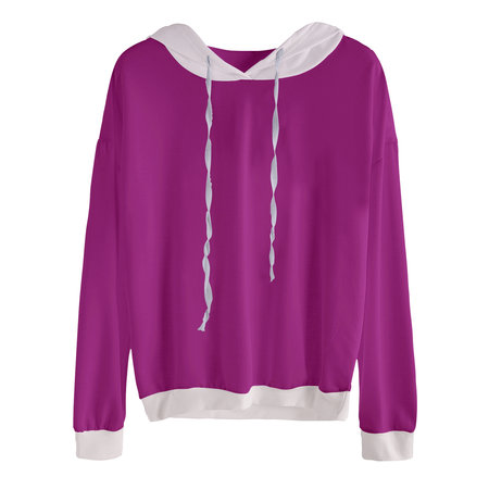 Promote your brand design across with this Front View Excellent Sweater Mockup In Purple Orchid Color.の写真素材