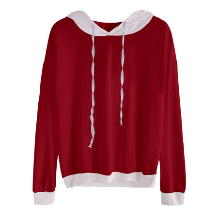 Promote your brand design across with this Front View Excellent Sweater Mockup In Savvy Red Color.の写真素材