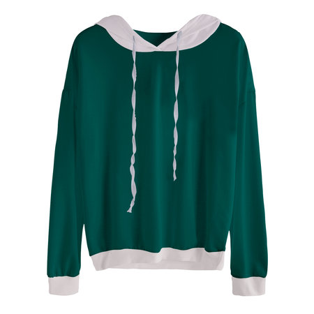 Promote your brand design across with this Front View Excellent Sweater Mockup In Cadmium Green Color.の写真素材