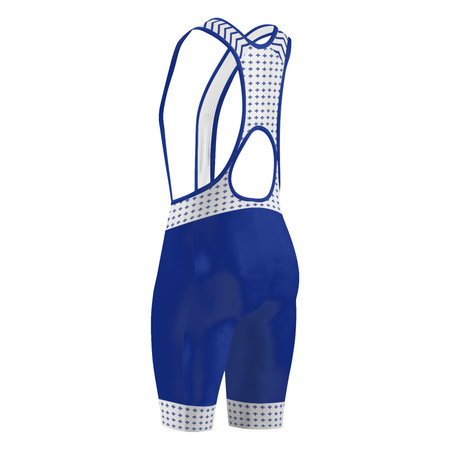 Promote your brand logo and design, with this Back View Cute Bib Short Mockup In Dazzling Blue Color.の写真素材
