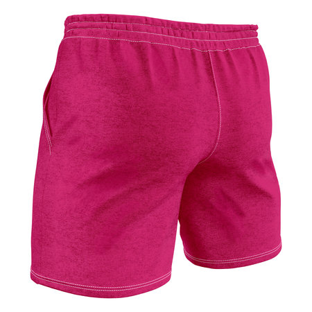 Get stylish pictures with this Half Back View Excellent Mens Short Mockup In Beetroot Purple Color, your client never lost.の写真素材