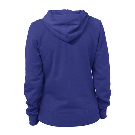 This Back View Beauty Ladies Hoodie Mockup In Clematis Blue Color, will help you to apply your logo or brand design more quickly.の写真素材
