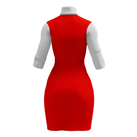 Add your amazing designs or logo to this Back View Beauty Lady Dress Mockup In Fusion Red Color, and everything will be done.の写真素材