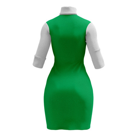 Add your amazing designs or logo to this Back View Beauty Lady Dress Mockup In Green Bee Color, and everything will be done.の写真素材