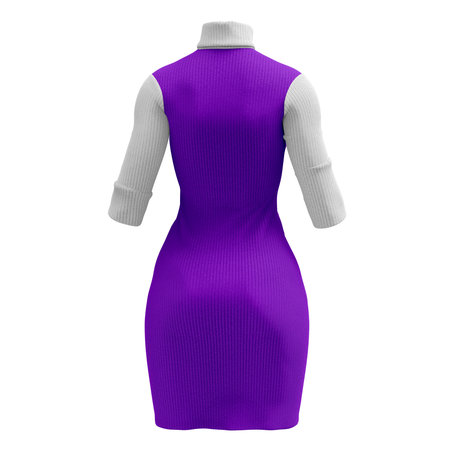 Add your amazing designs or logo to this Back View Beauty Lady Dress Mockup In Ultra Violet Color, and everything will be done.の写真素材
