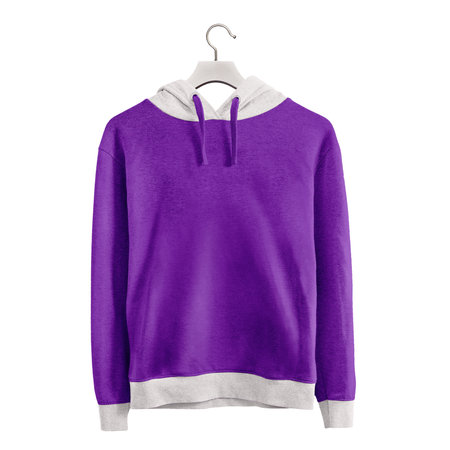 Give a boost to your artwork by using this Front View Simple Girls Hoodie MockUp In Ultra Violet Color.の写真素材