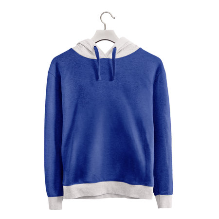 Give a boost to your artwork by using this Front View Simple Girls Hoodie MockUp In Dazzling Blue Color.の写真素材