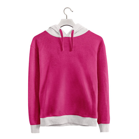 Give a boost to your artwork by using this Front View Simple Girls Hoodie MockUp In Beetroot Purple Color.の写真素材